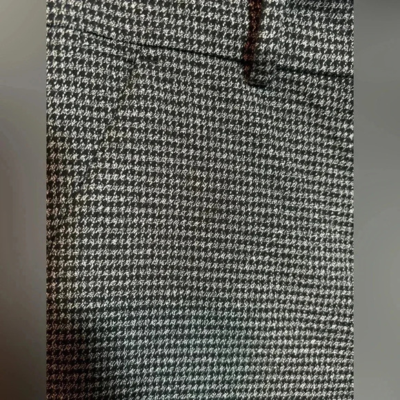 Loft Women's Perfect Straight Pants Black White Houndstooth‎ Size 2 - Picture 2 of 6